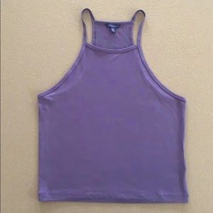Aeropostale Crop Tank Top Shirt Purple Womens Large L Like New